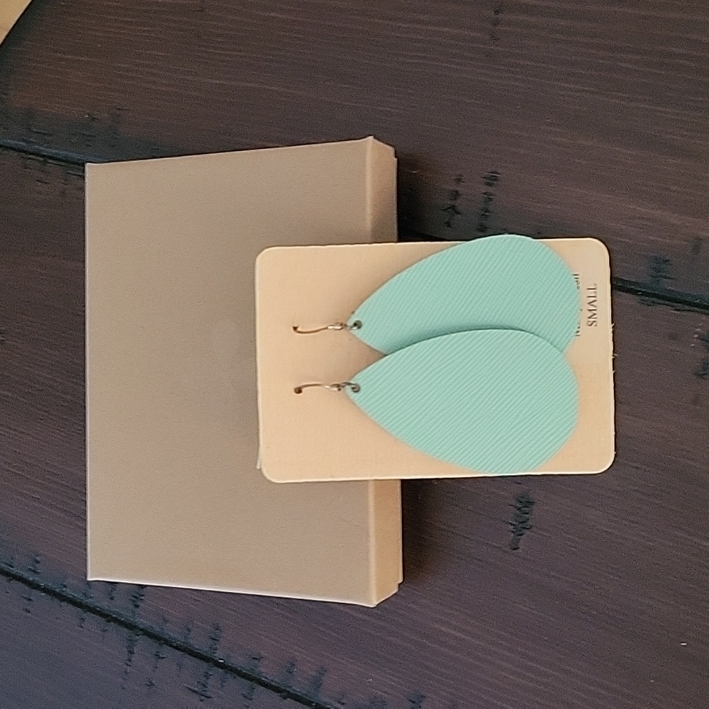 Nickel and Suede minty fresh small earrings